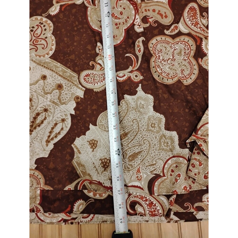 First Issue Liz Claiborne Skirt Paisley Brown Size 16  A-Line Zipper Lined Y2K - Picture 8 of 9